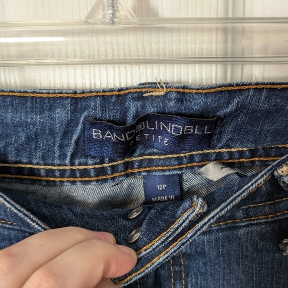 Bandolino Arianna Bootcut Dark Wash Double Button Fly Jeans Size 12 Petite - Picture 3 of 8